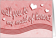 will you be my maid of honor? card