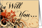 will you be my flower girl? card