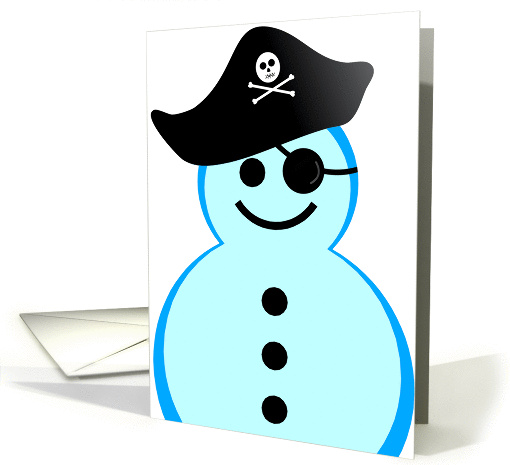 Happy Holidays from the Pirate Snowman card (297629)