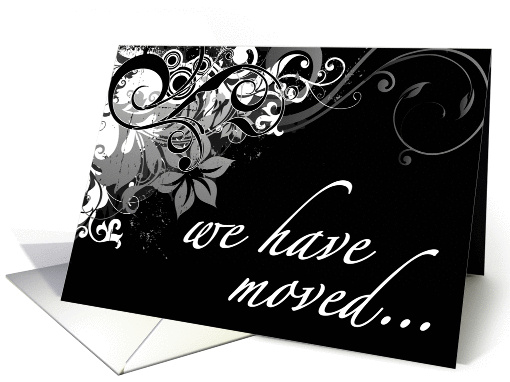 we have moved... (hi-fi flowers) card (691078)