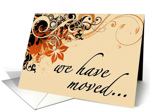 we have moved... (hi-fi flowers) card (691080)