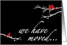 we have moved... (mod birds) card