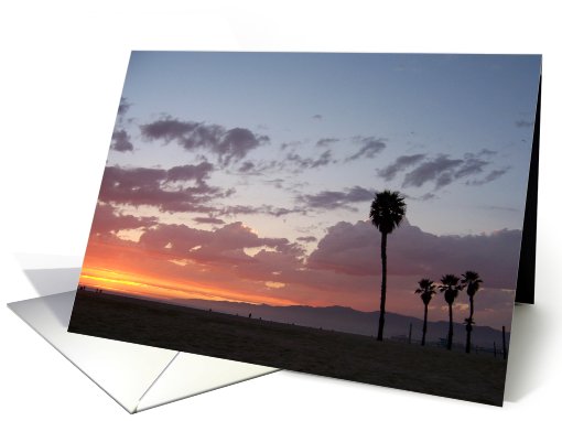 sunset on the beach card (691804)