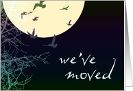 we have moved... (silhouscreen birds) card