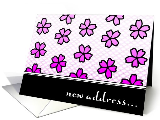 new address... (floral elegance) card (700694)