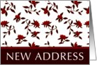 new address (floral elegance) card