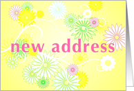 new address (spring flowers) card
