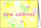 new address (spring flowers) card