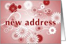 new address (fall flowers) card