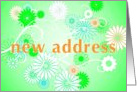 new address (retro flowers) card