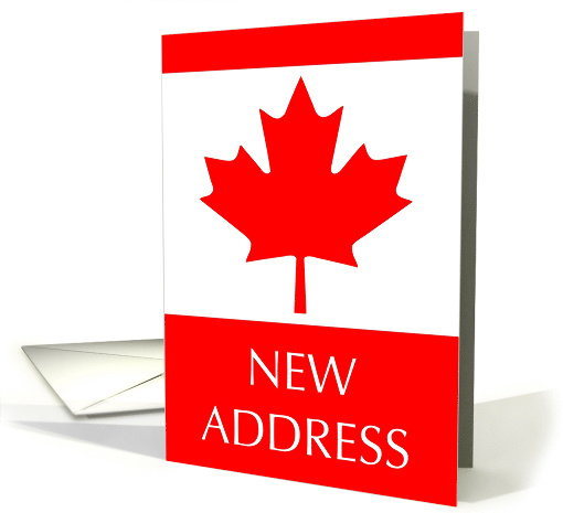 new address (canadian flag) card (700733)