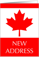 new address (canadian flag) card