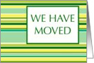 we have moved : stripes card