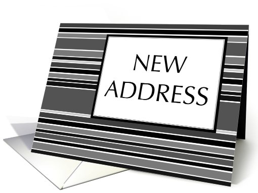 new address : stripes card (700853)