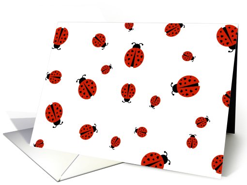 heard you have a new lovebug in your home! (ladybug love) card