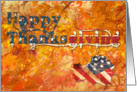 happy thanksgiving (fall flag) card