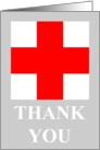 thank you... for your support during this difficult time! (red cross) card