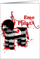 emo pinata card