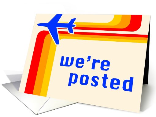 we're posted moving announcement card (704905)