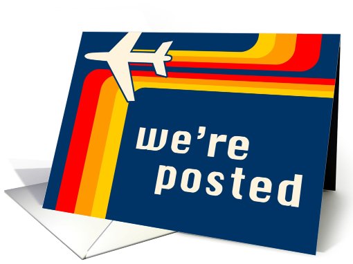 we're posted moving announcement card (704906)