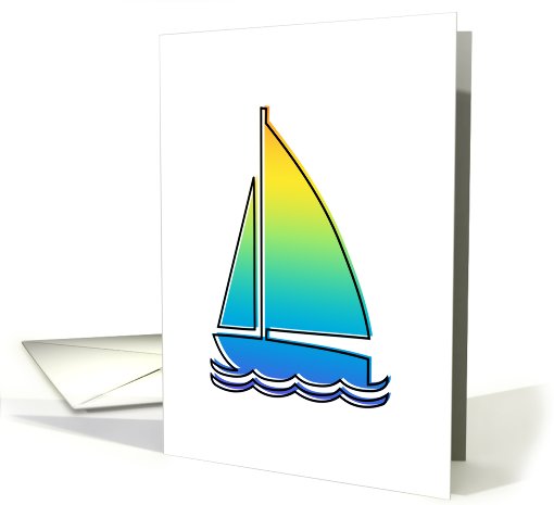oddRex sail boat card (704916)