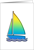 oddRex sail boat card