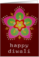 happy diwali : stained glass rangoli card