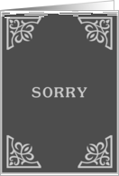 SORRY : elegant grey card