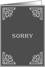 SORRY : elegant grey card