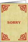 SORRY : elegant card