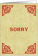 SORRY : elegant