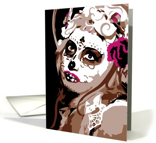 dia de los muertos party invite card (706591)