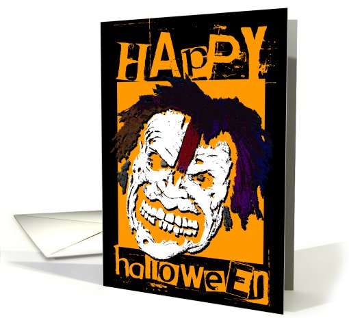 monster face halloween party invite card (706594)