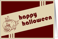 jack-o-lantern halloween party invite card