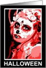 sugarskull halloween greetings card