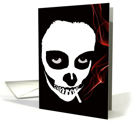 smoke skull (blank inside) card (706603)