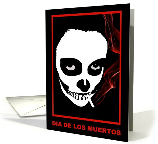 skelesmoke (dia de los muertos party invite ) card (706804)
