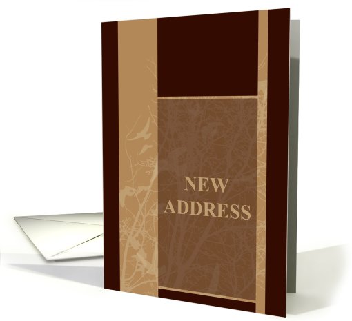 new address announcement (silhouscreen birds) card (706960)