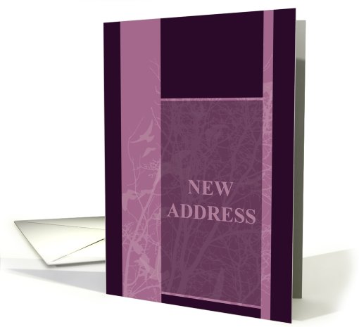 new address announcement (silhouscreen birds) card (706969)