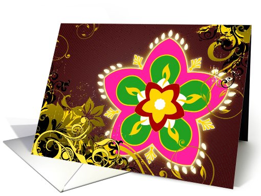 hi-fi hindu rangoli card (708155)