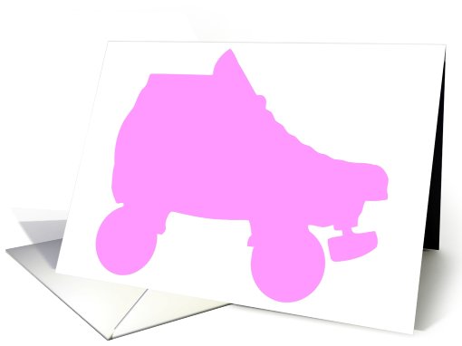pink roller skate card (711327)