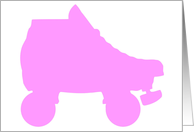 pink roller skate card