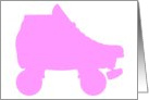 pink roller skate card