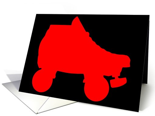 red roller skate card (711329)