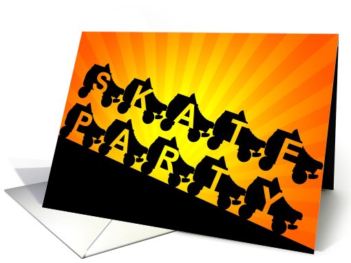 roller skate party card (712037)