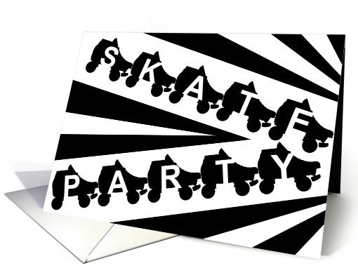 roller skate party card (712038)