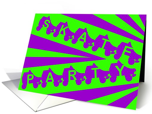 roller skate party card (712039)