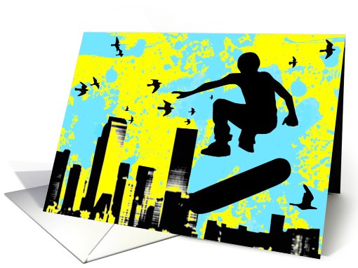 city skateboarding card (712048)
