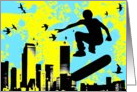city skateboarding card