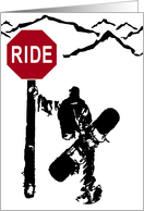 snowboard directions card